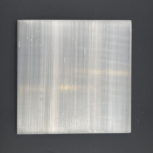 Charging Selenite Plate Square- 3 inch