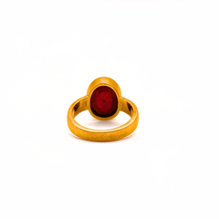 Natural Ruby (Manikya) Ring - Panchdhatu - Lab Certified (Real African Ruby Stone)