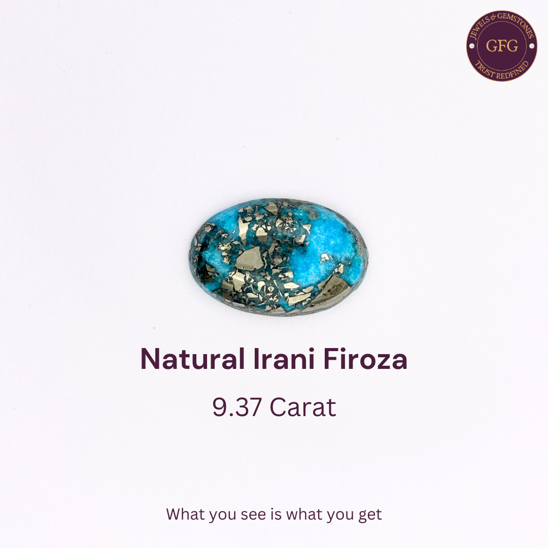 9.37 Carat Natural & Lab-certified Irani Firoza/Turquoise- GT 8222