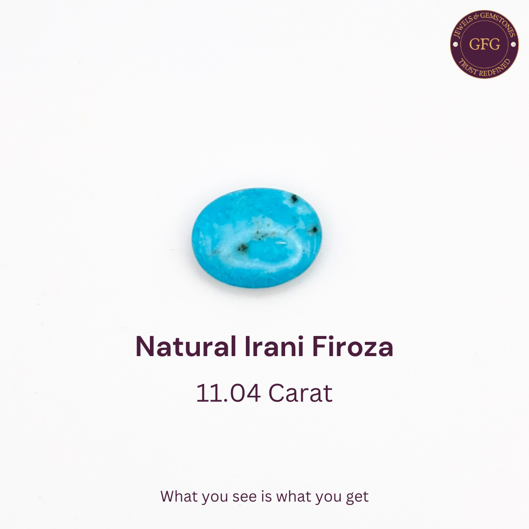 11.04 Carat Natural & Lab-certified Irani Firoza/Turquoise- GT 09368