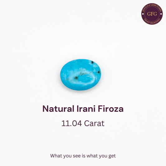 11.04 Carat Natural & Lab-certified Irani Firoza/Turquoise- GT 09368