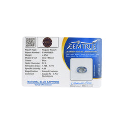 4.07 Carats Natural Blue Sapphire (Neelam) Stone - 19/08-266