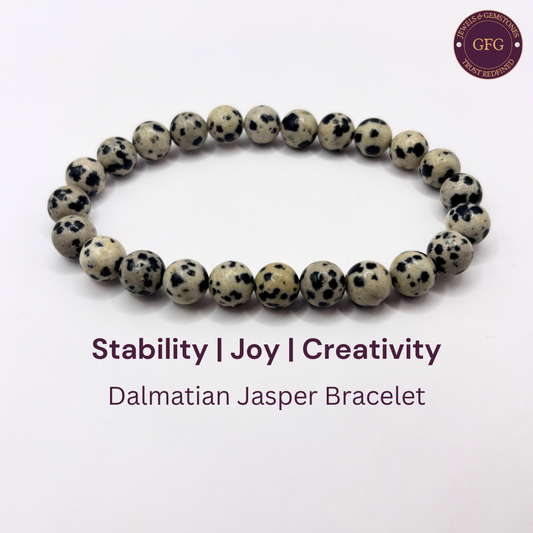 Creativity & Joy - Dalmatian Jasper Bracelet- 8 mm