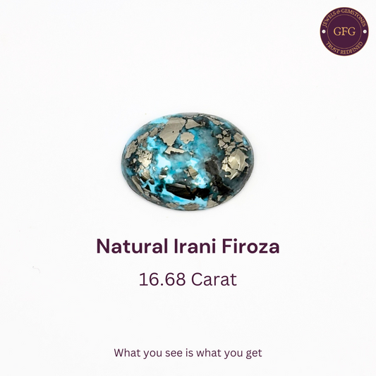 16.68 Carat Natural & Lab-certified Irani Firoza/Turquoise- GT 31179