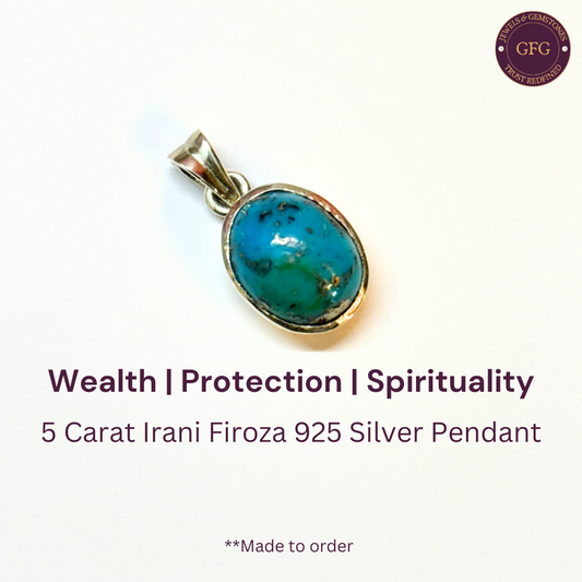 5 Carat Irani Firoza 925 Silver Pendant