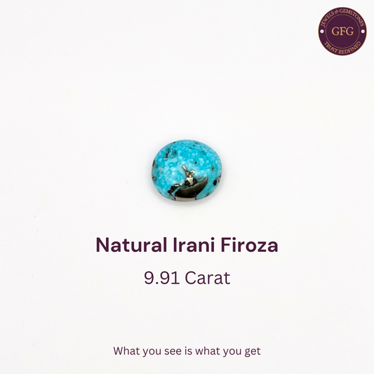 9.91 Carat Natural & Lab-certified Irani Firoza/Turquoise- GT 02890