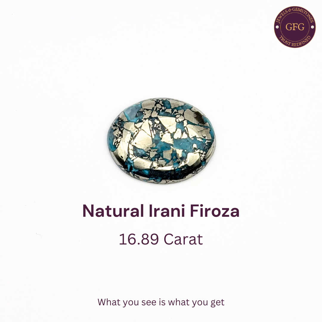 16.89 Carat Natural & Lab-certified Irani Firoza/Turquoise- GT 01104