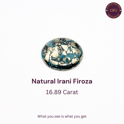 16.89 Carat Natural & Lab-certified Irani Firoza/Turquoise- GT 01104