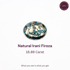 16.89 Carat Natural & Lab-certified Irani Firoza/Turquoise- GT 01104