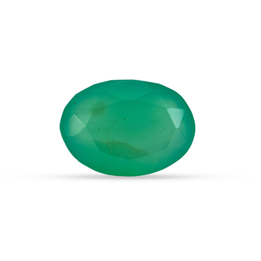 7.20 Carat Green Onyx (Chalcedony Stone) - Natural & Lab-Certified  06/08 - 28