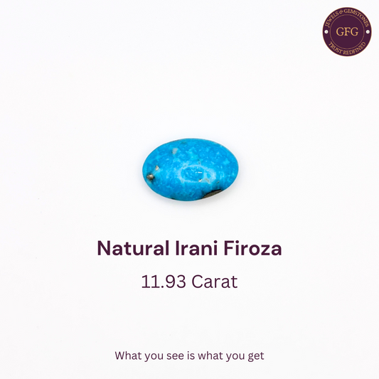 11.93 Carat Natural & Lab-certified Irani Firoza/Turquoise- GT 34313