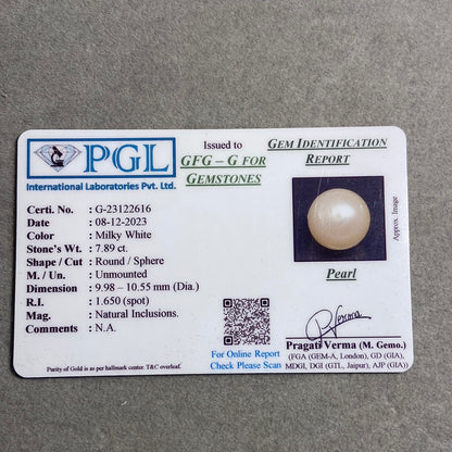 7.9 Carat Natural South Sea Pearl - Sachcha Moti - Lab Certified