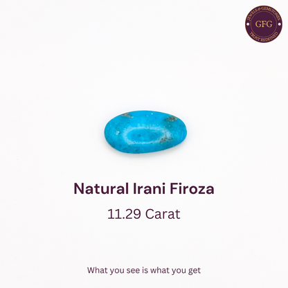 11.29 Carat Natural & Lab-certified Irani Firoza/Turquoise- GT 15299