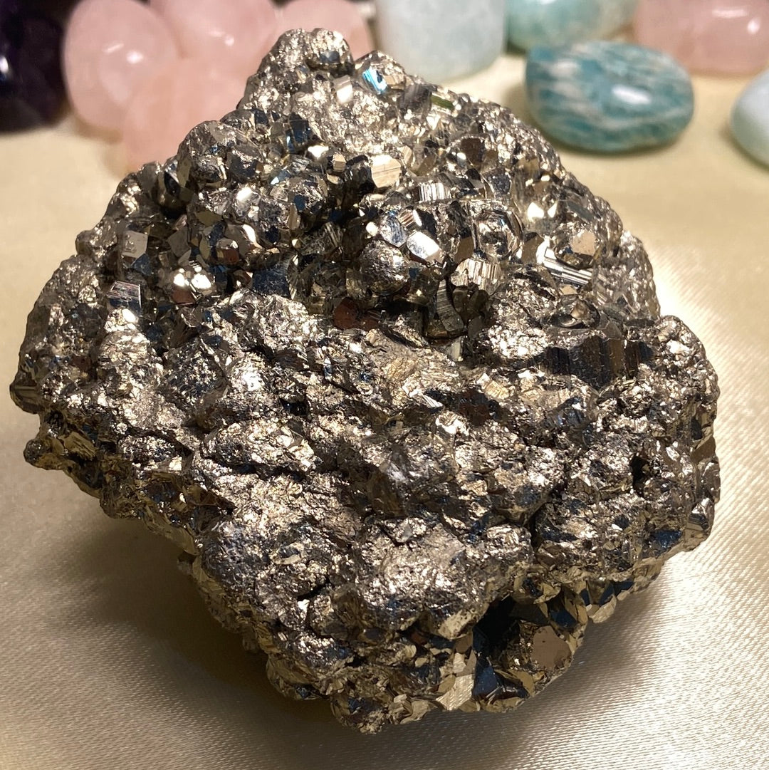 440gm Popular Quality Natural Pyrite Cluster Geode - Lab Certified