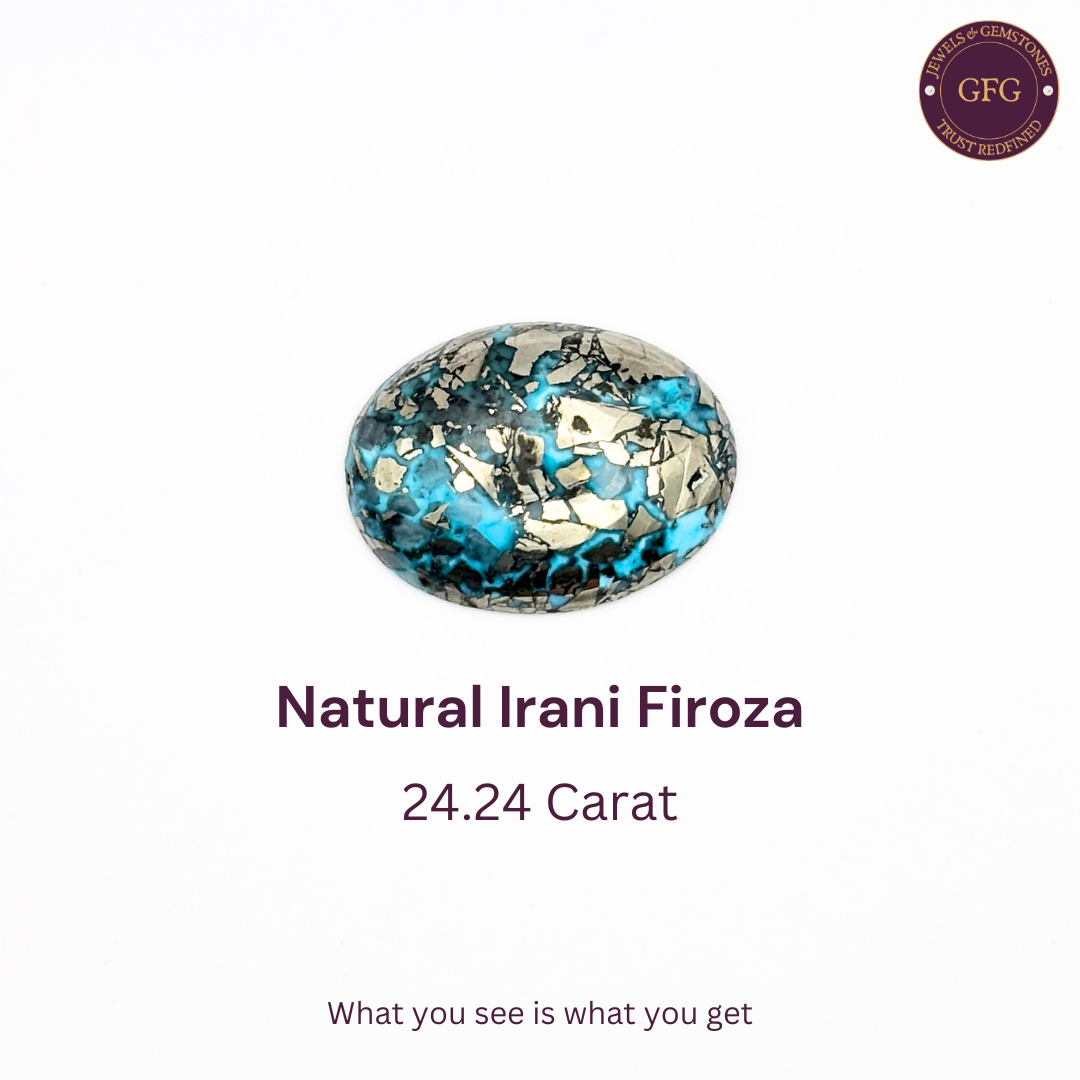 24.24 Carat Natural & Lab-certified Irani Firoza/Turquoise- GT 31175