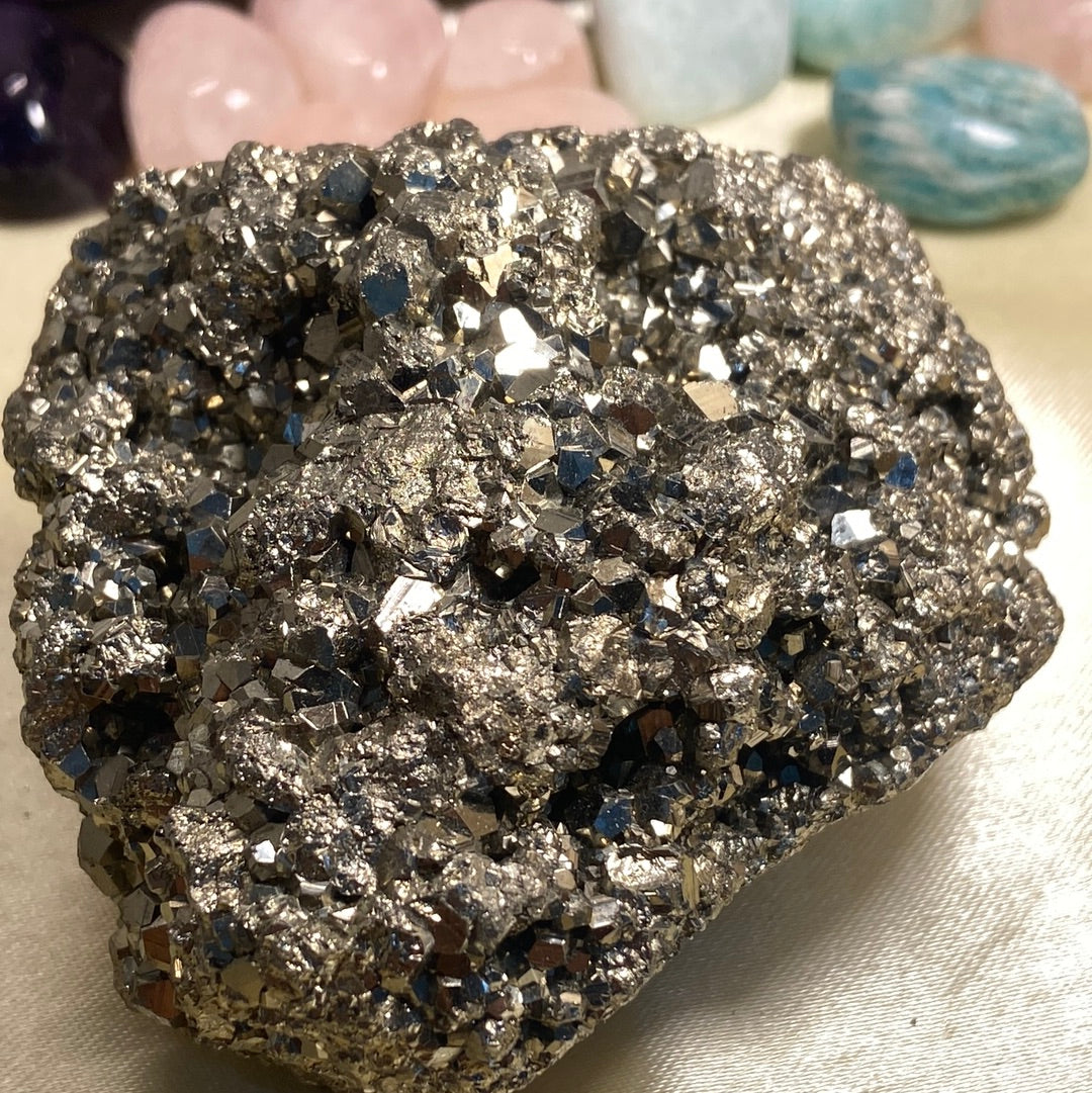 453gm Popular Quality Natural Pyrite Cluster Geode - Lab Certified