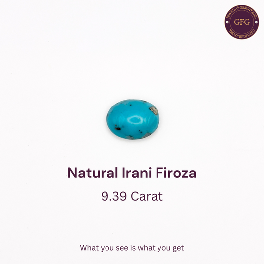 9.39 Carat Natural & Lab-certified Irani Firoza/Turquoise- GT 24653