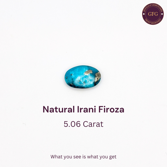 5.06 Carat Natural & Lab-certified Irani Firoza/Turquoise- GT 74048