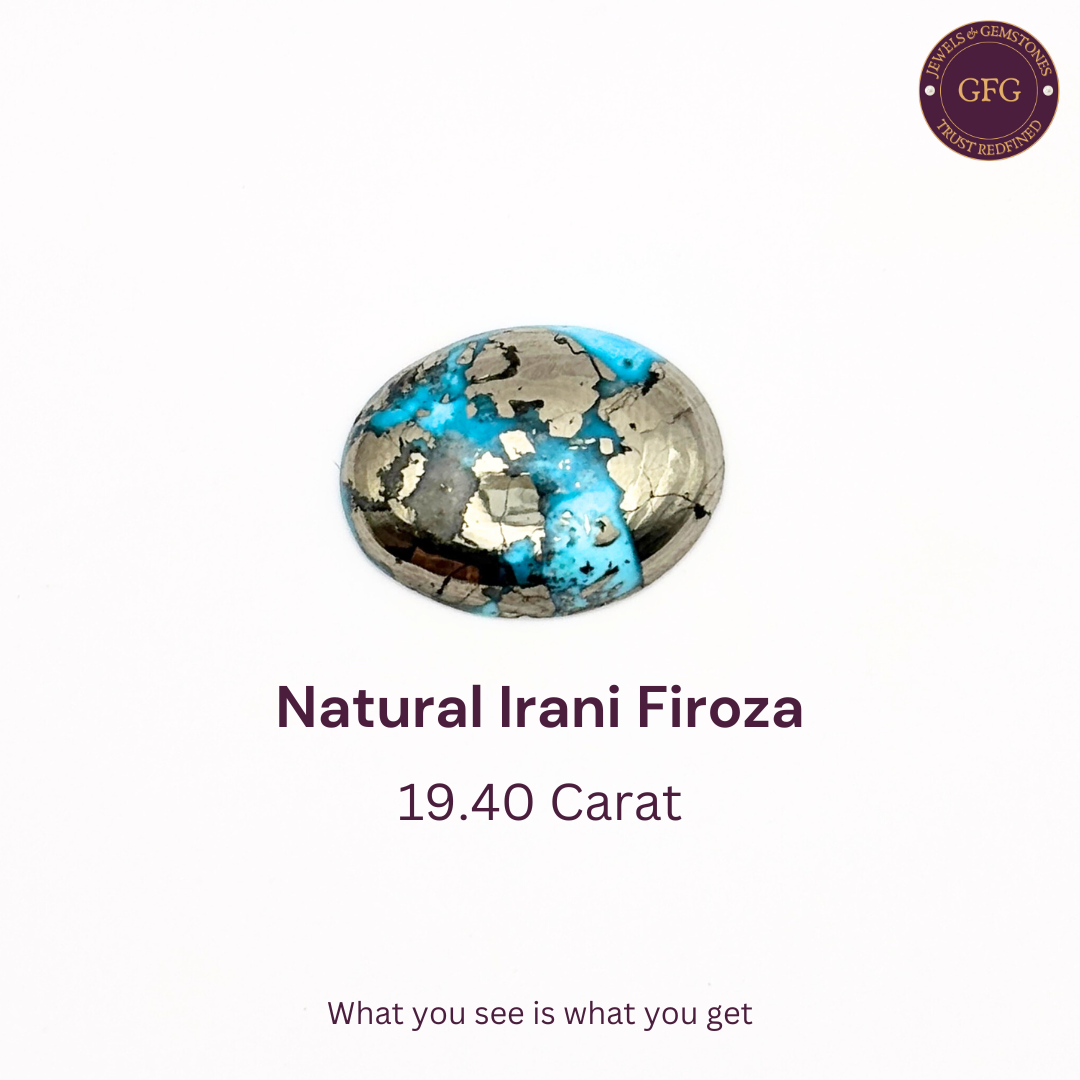 19.40 Carat Natural & Lab-certified Irani Firoza/Turquoise- GT 80202