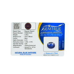 5.48 Carats Natural Blue Sapphire (Neelam) Stone - 09/08-33