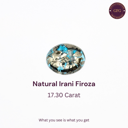 17.30 Carat Natural & Lab-certified Irani Firoza/Turquoise- GT 09123