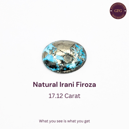 17.12 Carat Natural & Lab-certified Irani Firoza/Turquoise- GT 31296