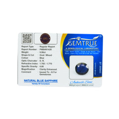 9.90 Carats Natural Blue Sapphire (Neelam) Stone - 09/08-35