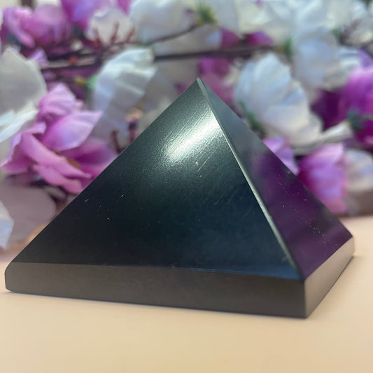 Black Agate Crystal Pyramid - 160-180 grams