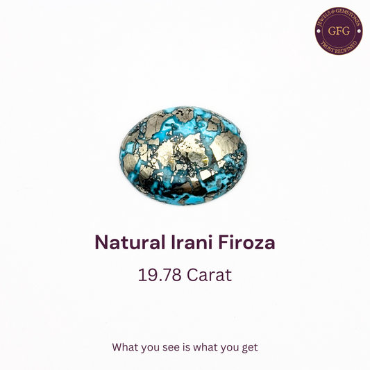 19.78 Carat Natural & Lab-certified Irani Firoza/Turquoise- GT 17200