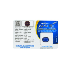 5.33 Carats Natural Blue Sapphire (Neelam) Stone - 09/08-36