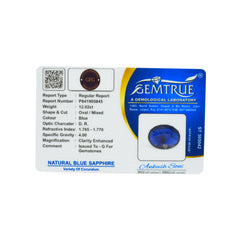 12.02 Carats Natural Blue Sapphire (Neelam) Stone - 09/08-39