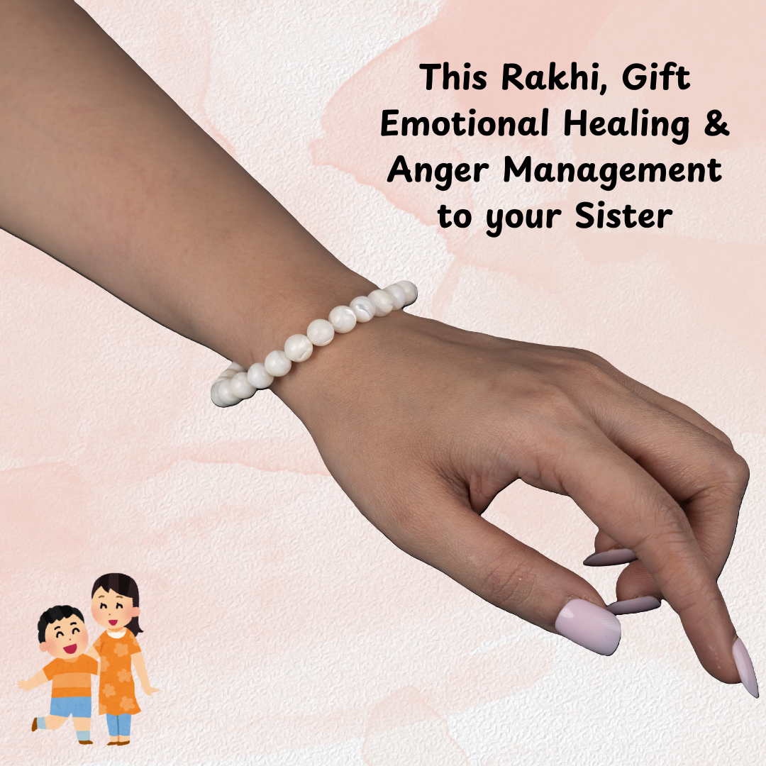 Raksha Bandhan Gift for Sister - Mother of Pearl Bracelet - 8mm