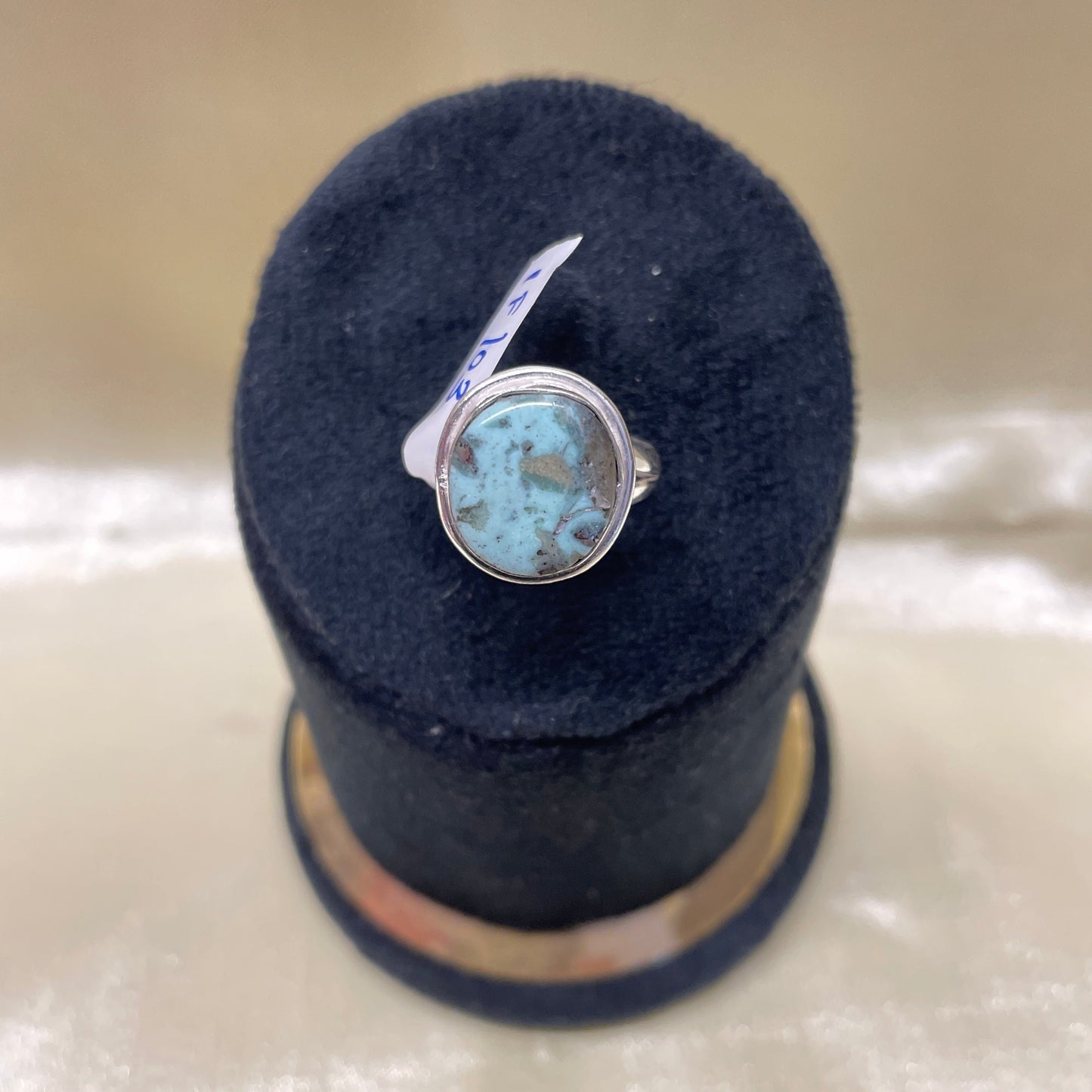 Irani Firoza/ Turquoise German Silver Ring
- IF/03