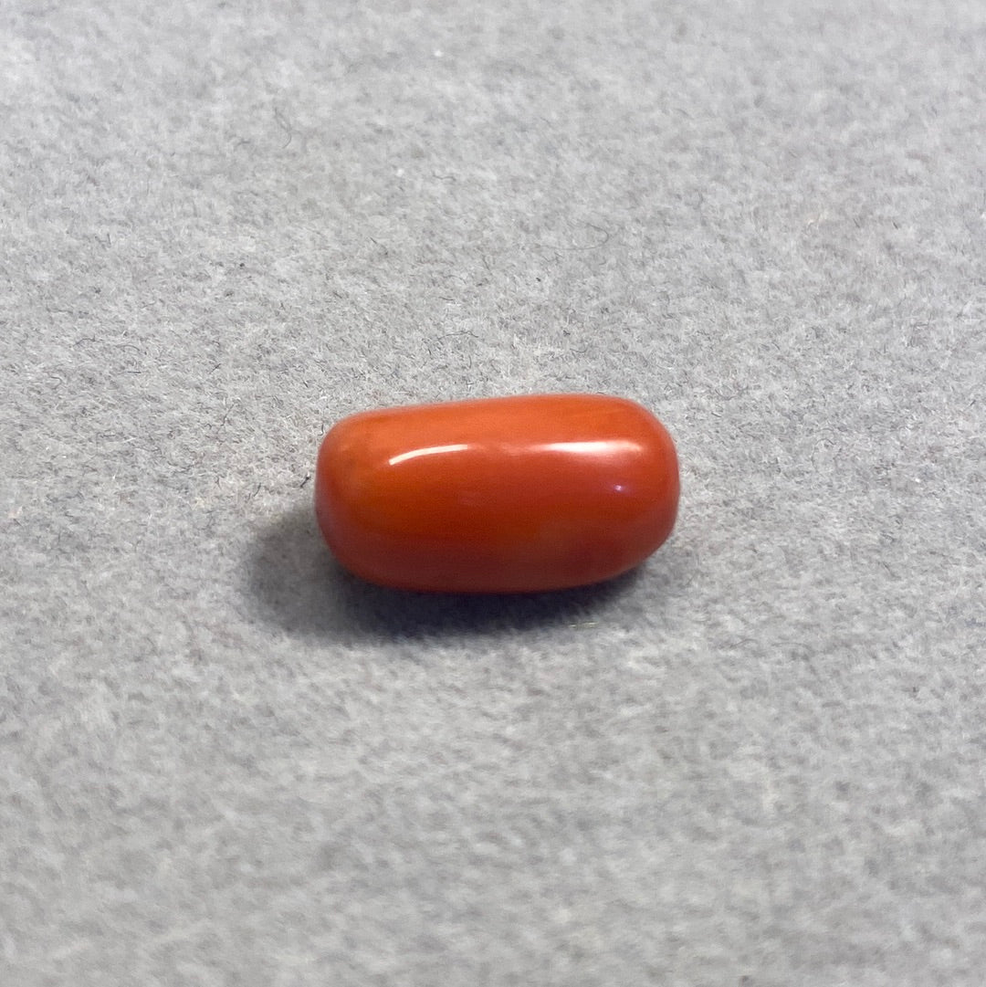 6.69 Carat Natural Red Coral Moonga Oval Shape - Lab Certified