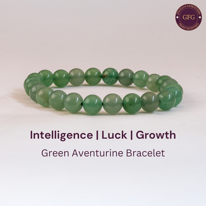 Intelligence, Luck & Growth Bracelet - Green Aventurine - 10mm