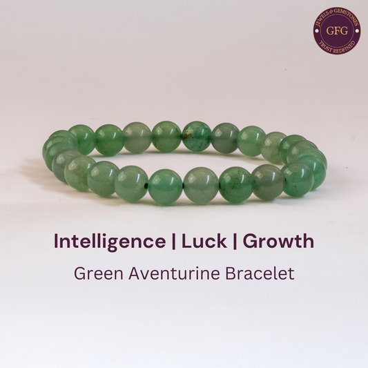 Luck & Intelligence Bracelet - Green Aventurine Bracelet - 10mm