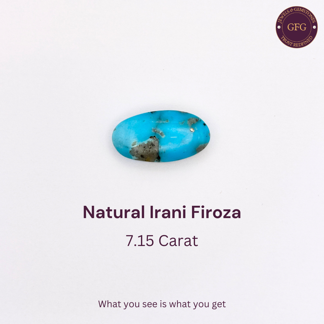 7.15 Carat Natural & Lab-certified Irani Firoza/Turquoise- GT 0590