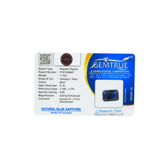 7.75 Carats Natural Blue Sapphire (Neelam) Stone - 09/08-40