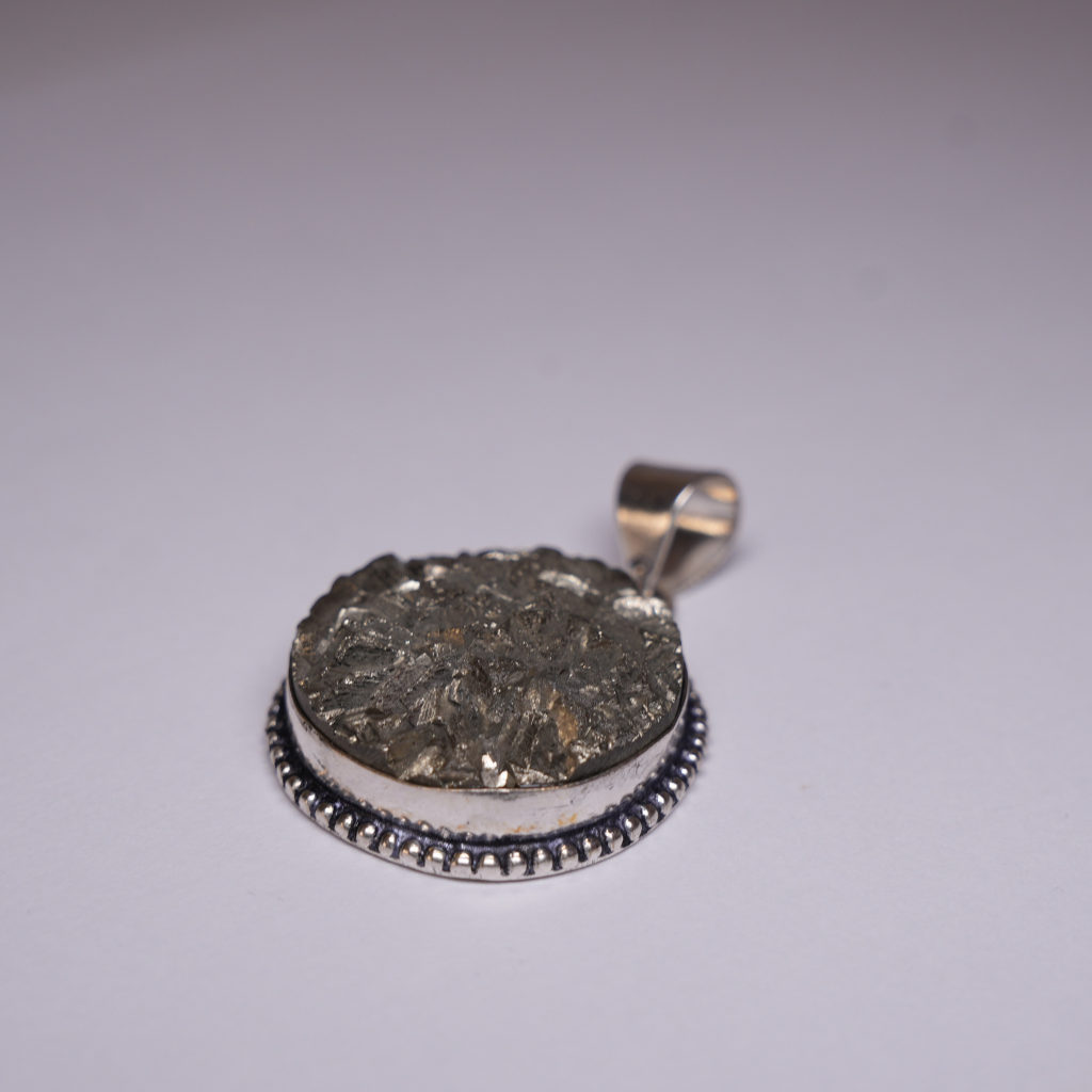 Pyrite Pendant - Circle - 100% Genuine - With Certificate