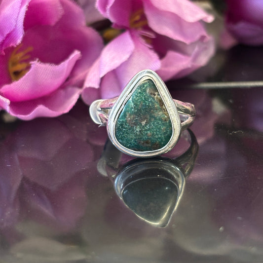 Irani Firoza/ Turquoise German Silver Ring- IF/05