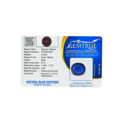 6.52 Carats Natural Blue Sapphire (Neelam) Stone - 09/08-41