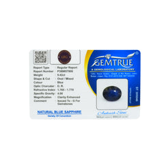 9.42 Carats Natural Blue Sapphire (Neelam) Stone - 09/08-42