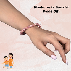Raksha Bandhan Gift for Sister - Rhodochrosite Bracelet - Love & Harmony