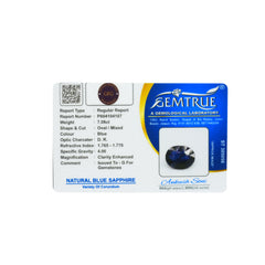 7.08 Carats Natural Blue Sapphire (Neelam) Stone - 09/08-45