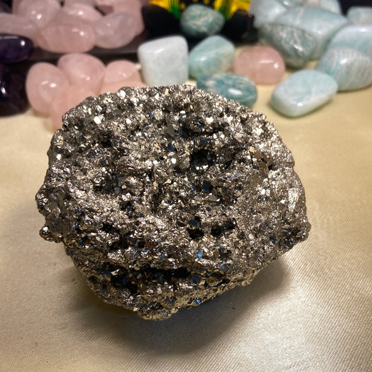 427gm Popular Quality Natural Pyrite Cluster Geode - Lab Certified