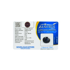 8.57 Carats Natural Blue Sapphire (Neelam) Stone - 09/08-48