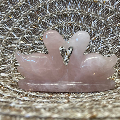 Rose quartz Love Swan Pair- 41.46 gm