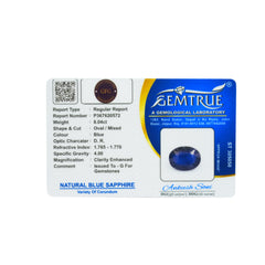 8.04 Carats Natural Blue Sapphire (Neelam) Stone - 09/08-49