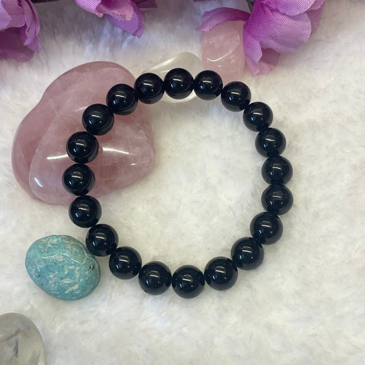 Nazar & Negativity Protection Bracelet - Black Tourmaline - 10 mm