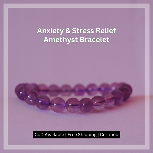 Stress & Anxiety Reliever - Original Amethyst Bracelet - 8mm